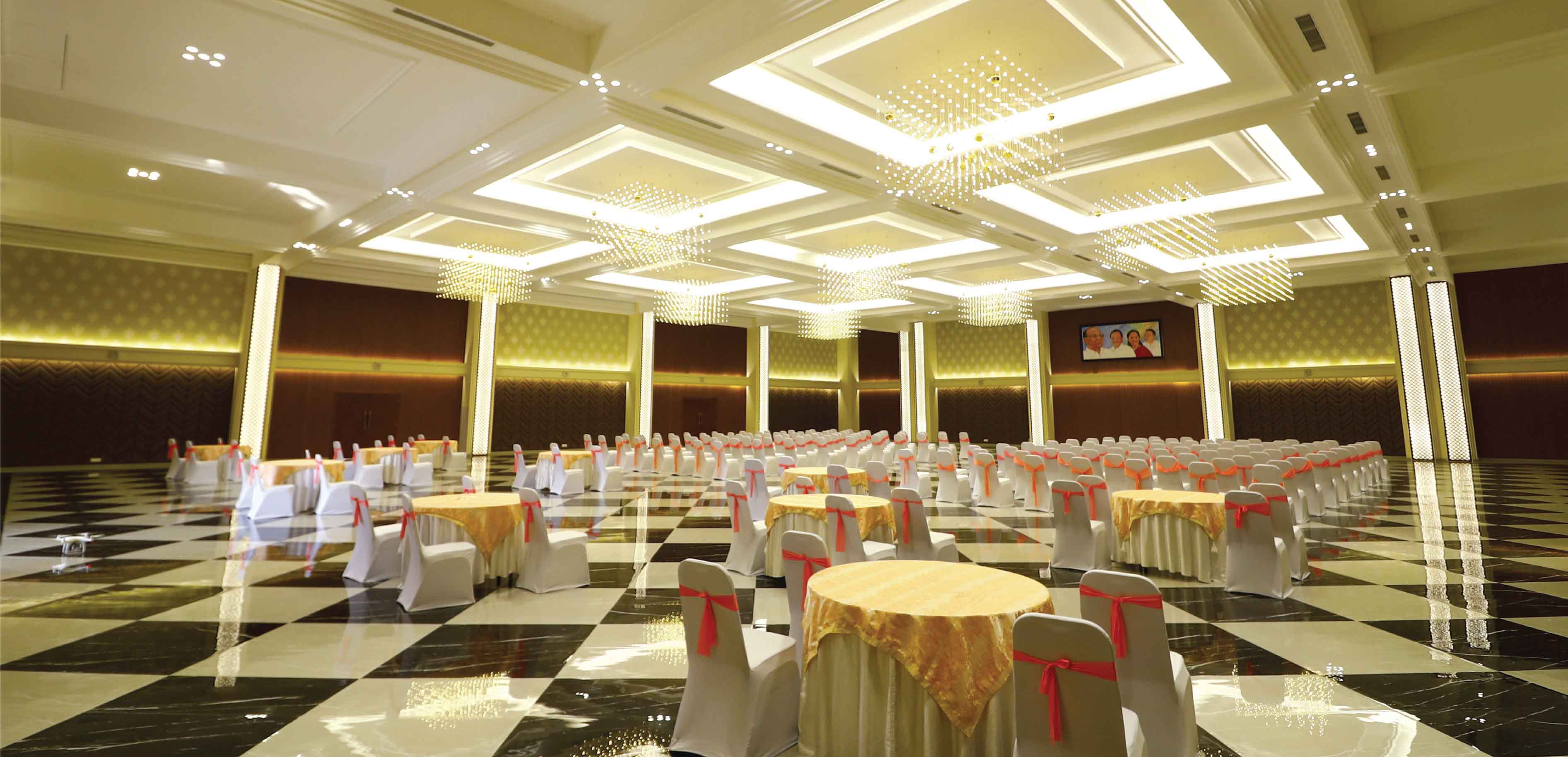 Rukmini big indoor banquet hall at Nishigandha Hinjewadi Pune