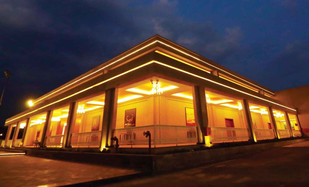 Corporate event setup at Nishigandha Lawns & Convention Centre, a leading convention centre in Pune