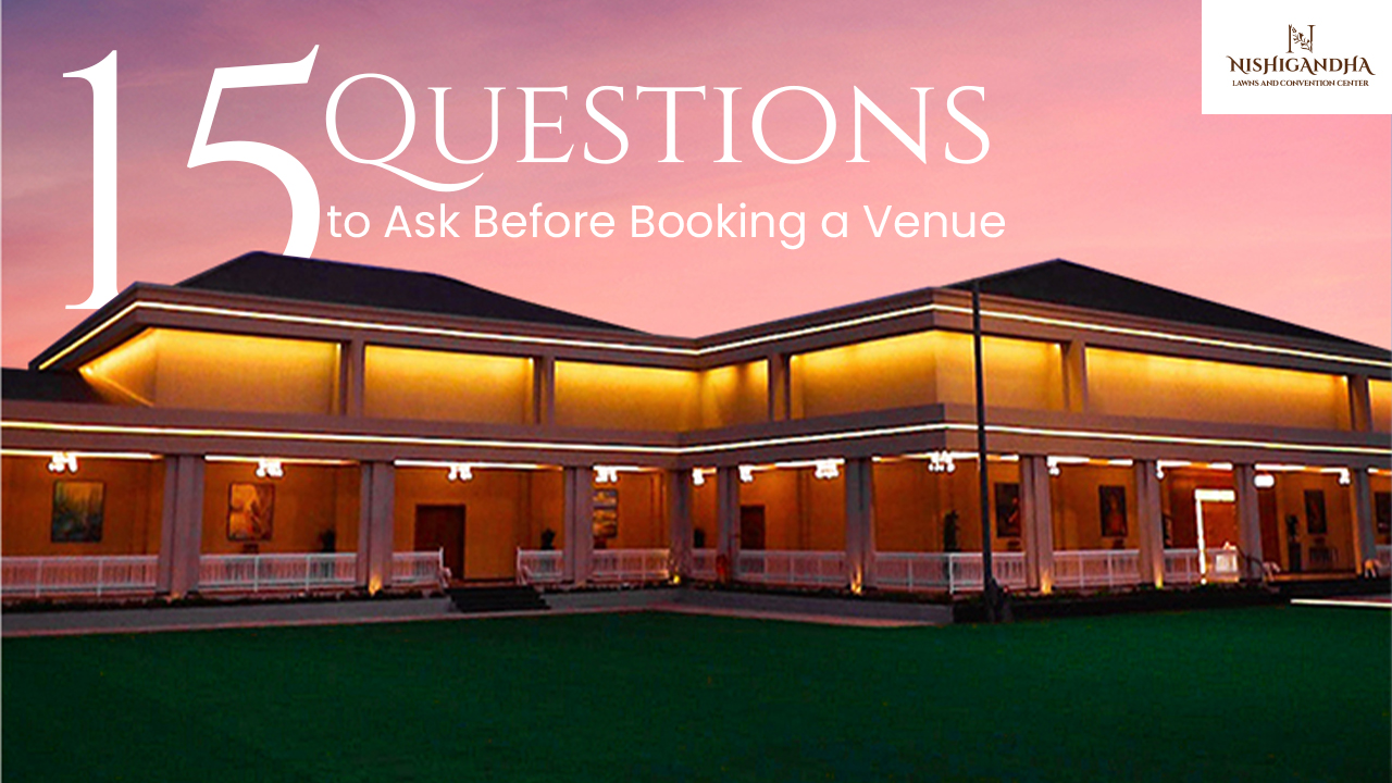 Elegant wedding and event venue setup with decorated banquet hall, helping you choose the right venue for weddings, birthdays, and special events.
