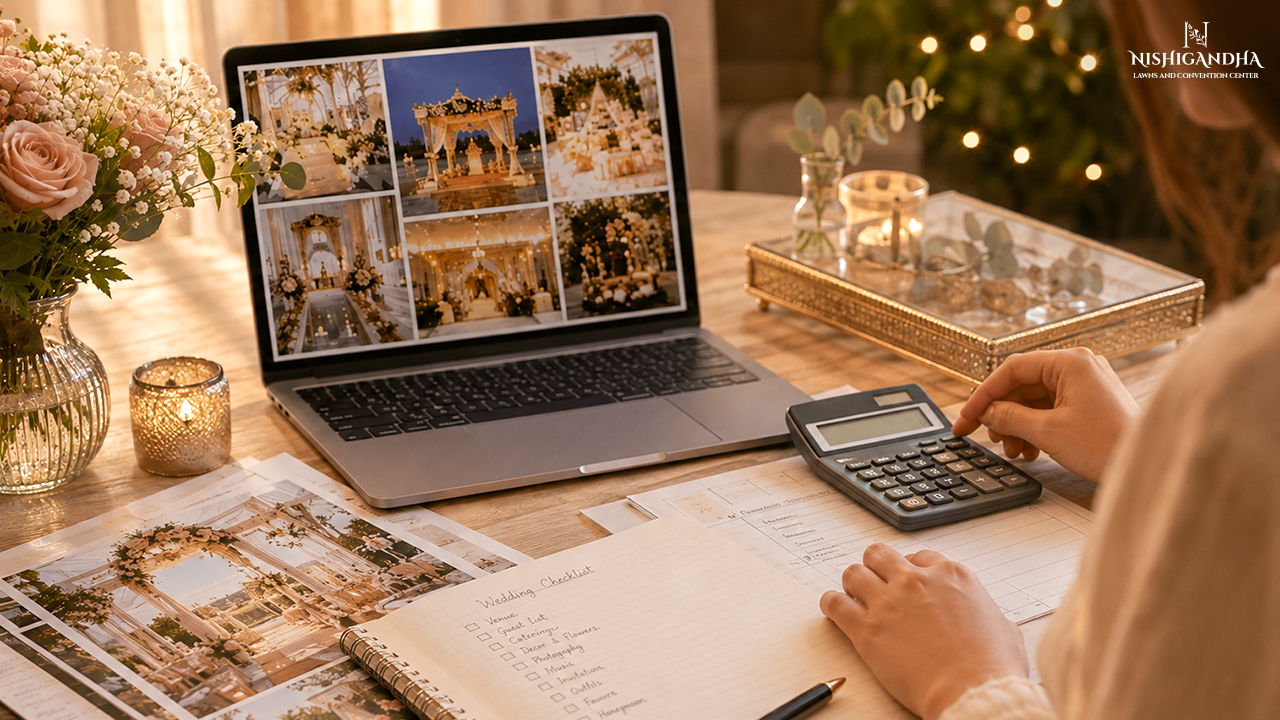 Wedding budget calculator 2026 showing estimated Pune wedding costs and expenses